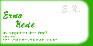 erno mede business card